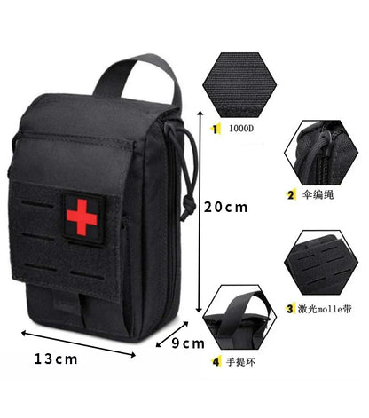 Outdoor Tactical First Aid Kit Bag – 1000D Nylon, Tourniquet Package, 3 Colors