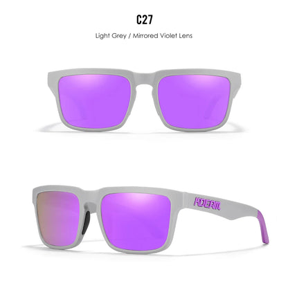 KDEAM Square Men's Polarized Sunglasses Outdoors Lifestyle Coating Sun Glasses New Matching Colors With Box
