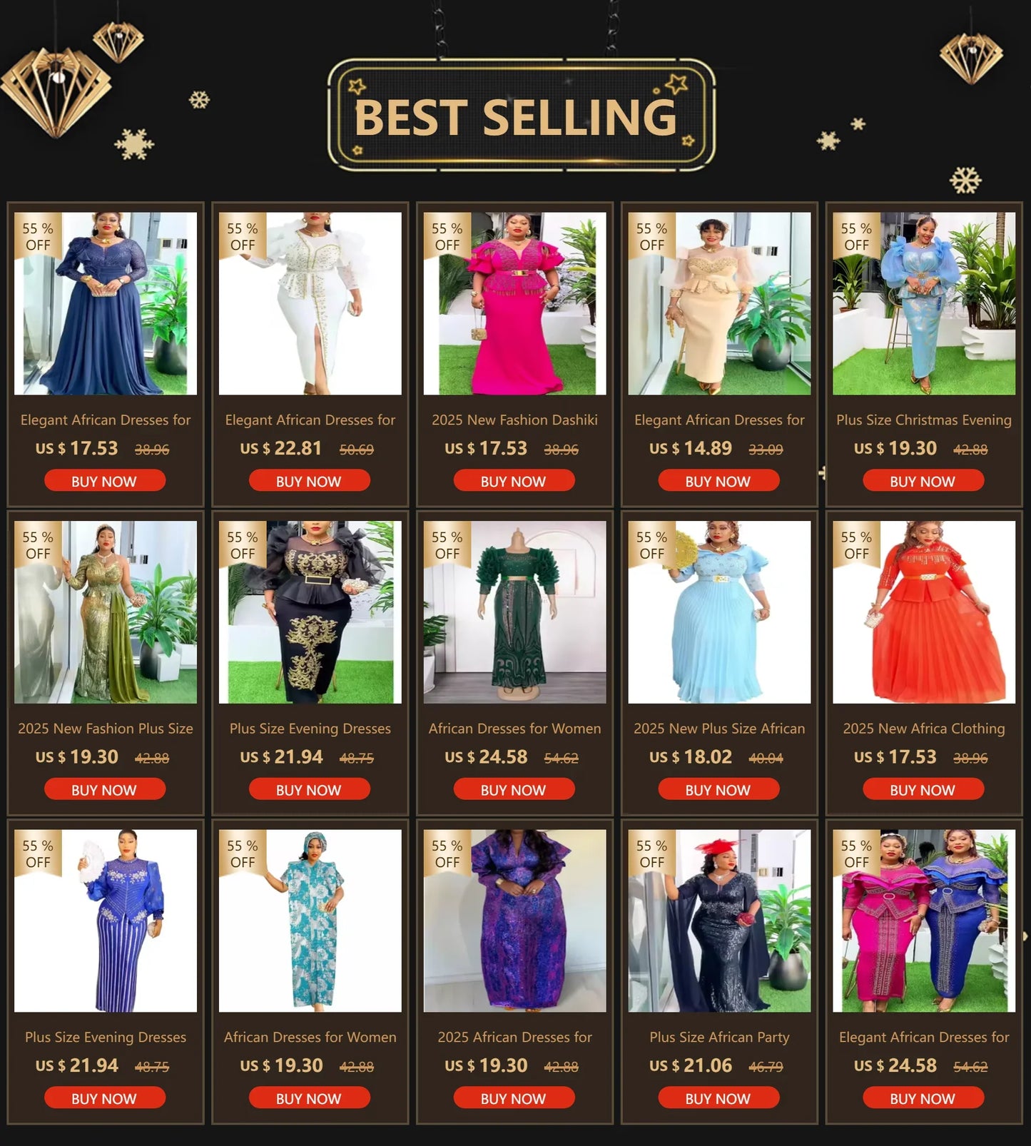 2025 African Party Evening Wedding Dresses for Women Spring African Half Sleeve Diamond Polyester Long Maxi Dresses Outfits