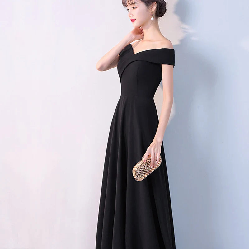 Spring Women Red Evening Party Dresses Short Sleeve V Neck Fit And Flare Long Maxi Summer Dress Lady Prom Gown Robe Longue Femme