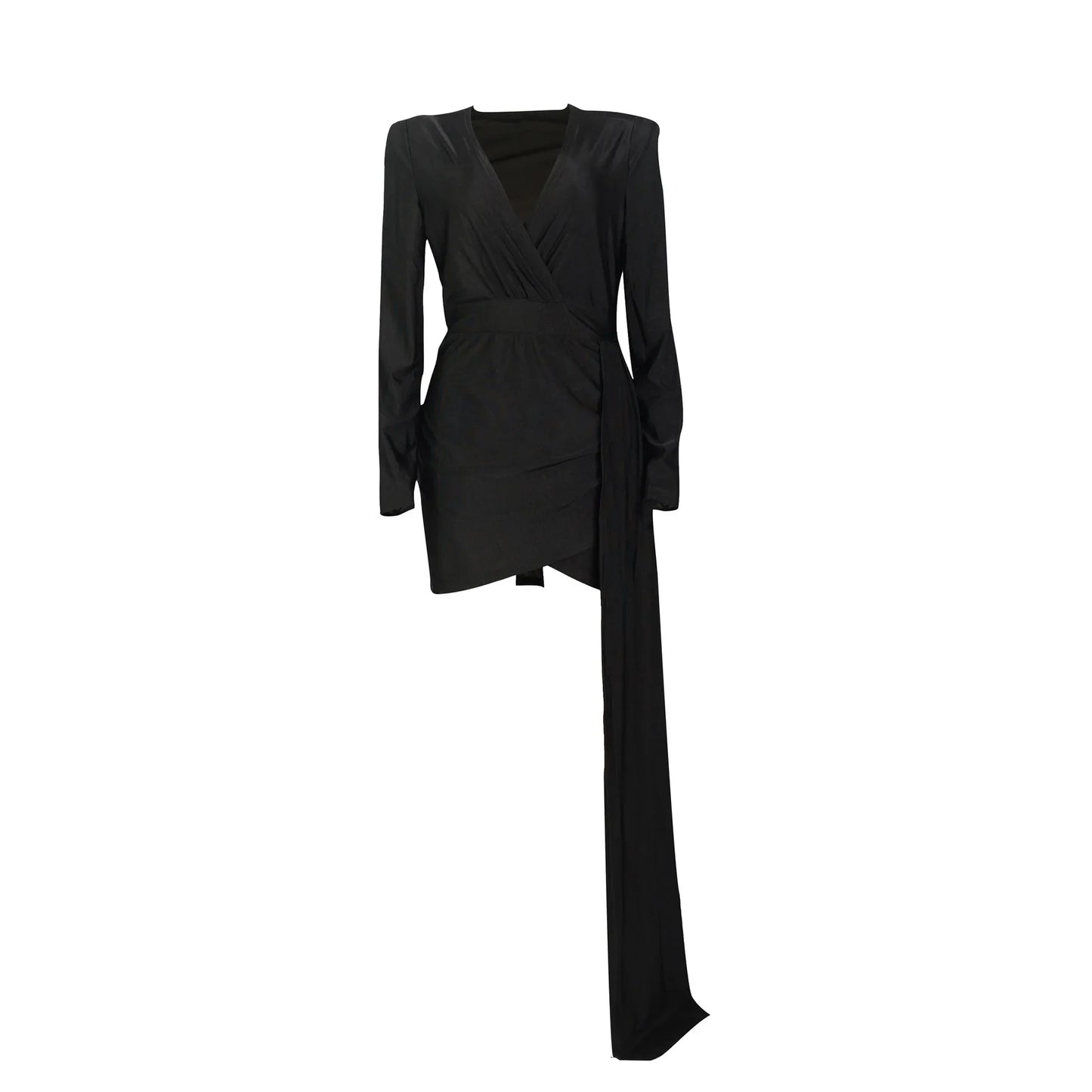 Elegant Deep V Neck Long Sleeve Sequins Prom Dress Women Elegant Wedding Party Mini Fashion Evening Dresses