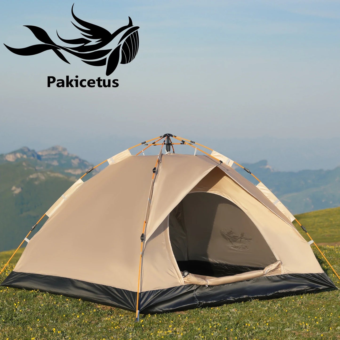 3-4 Person Automatic Pop-Up Camping Tent – Windproof, Waterproof, 4-Season Family Tent