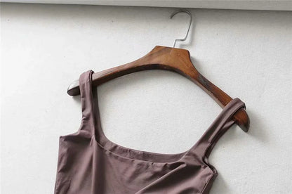 Hot Sale Summer Women Sexy Sleeveless Tops Fashion Short Square Collar Tank Tops 4 Colors