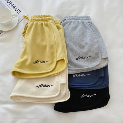 1pcs Summer Women Yoga Short Wearing Shorts Female Outside High-Waist Casual Loose Pants Lady Stylish Thin Breathable Gym Shorts