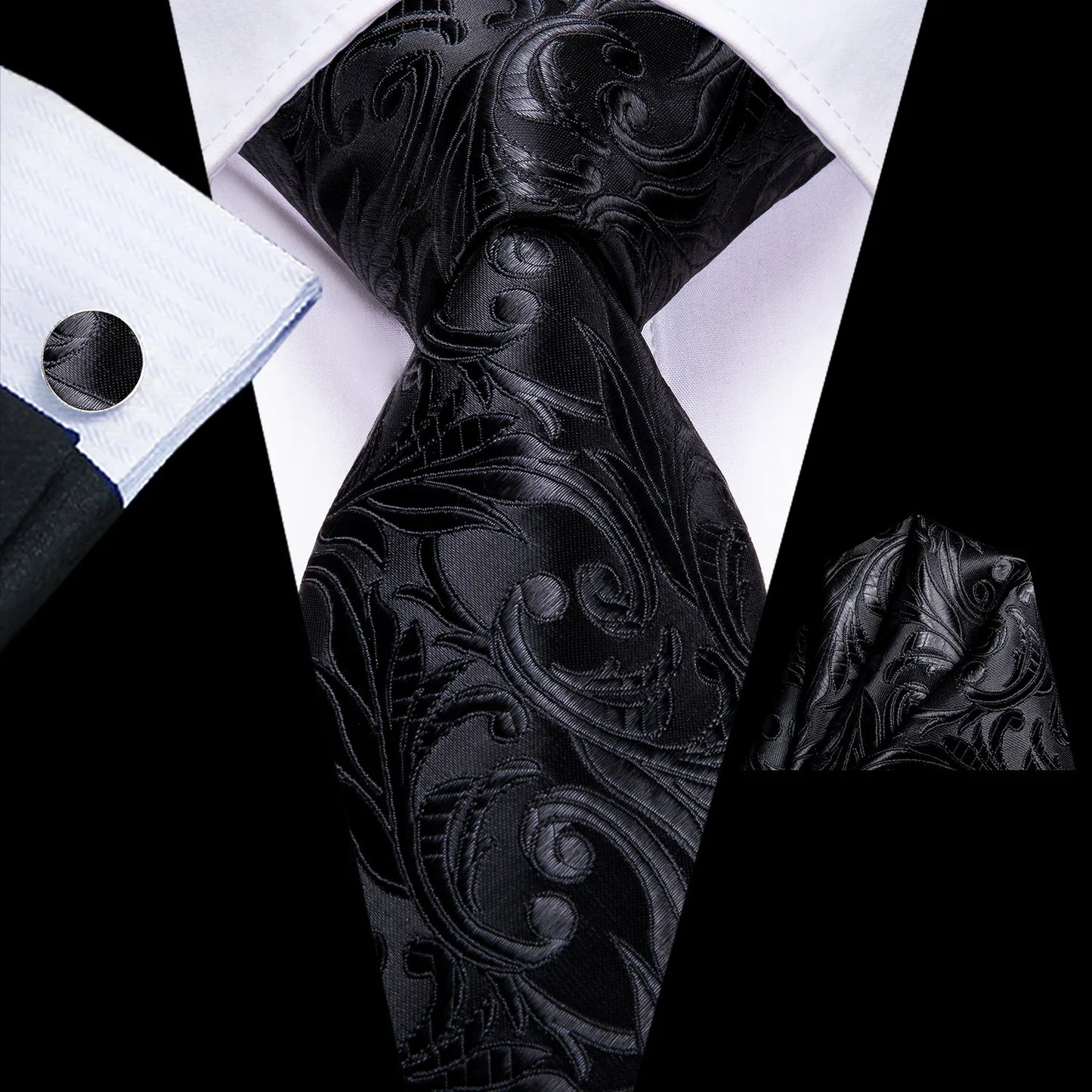 Hi-Tie Peacock Blue Novelty Designer Silk Wedding Tie For Men Hanky Cufflinks Gift Mens Fashion Necktie Set Business Party