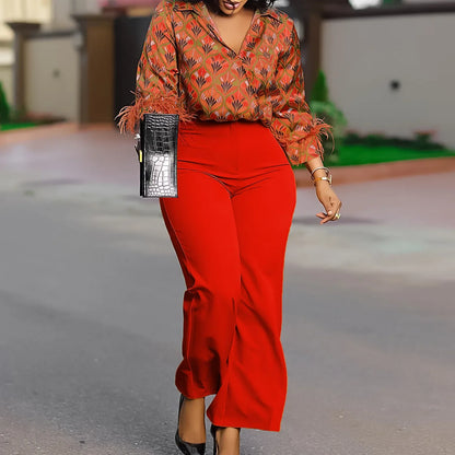 New Arrival Plus Size Matching Set (Two Pieces)
