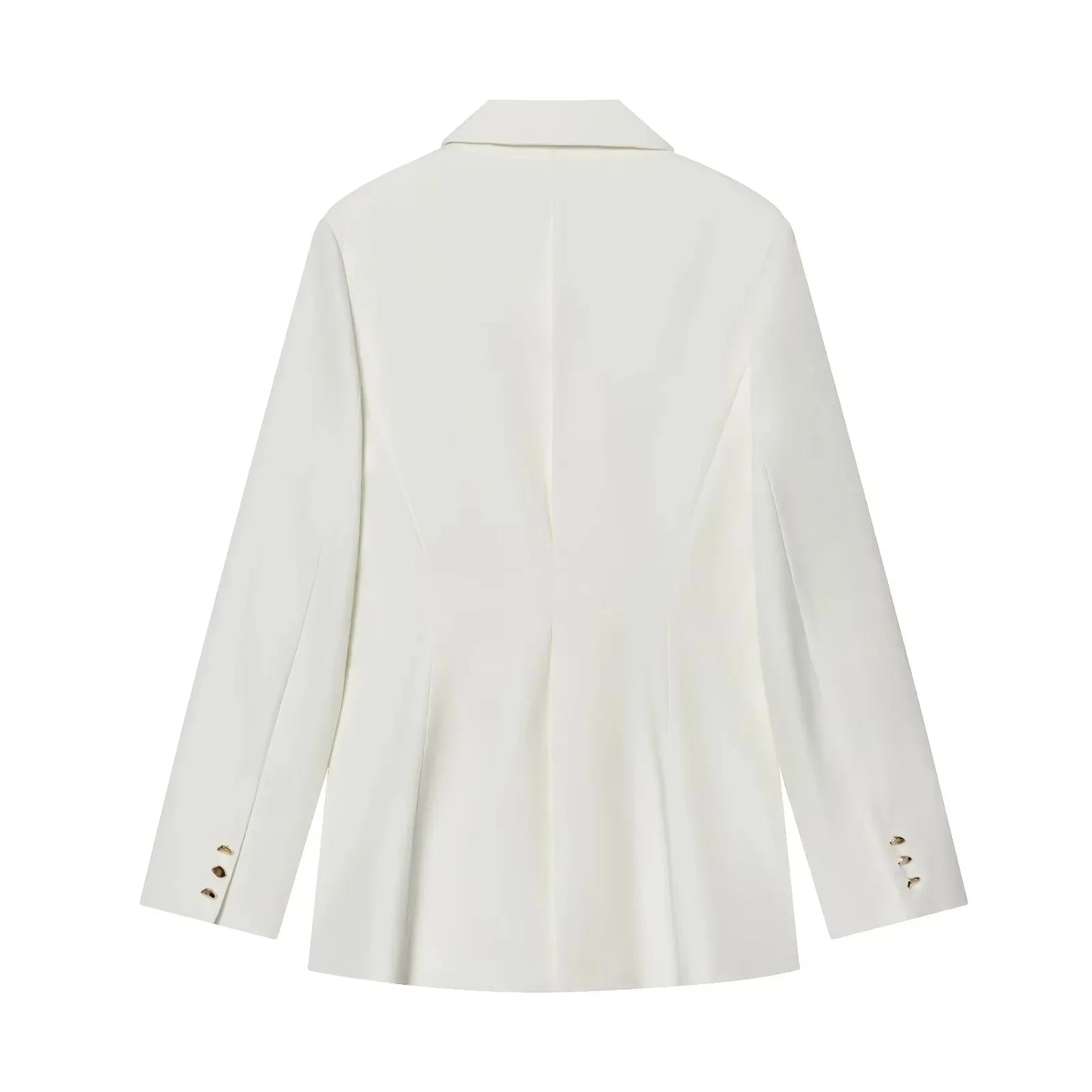 KONDALA Office Lady Chic White Women Blazer Suit Solid Long Sleeve Blazer Long Zipper Pants Fashion 2026 Spring Summer Suit