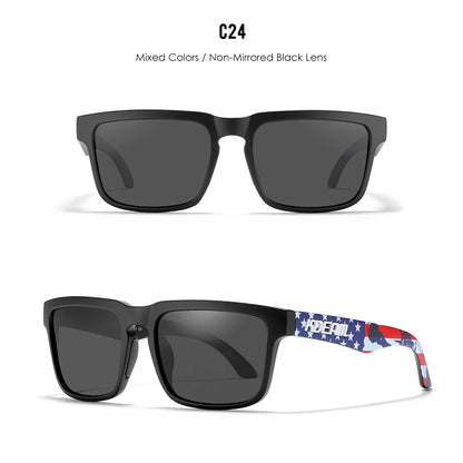 KDEAM Square Men's Polarized Sunglasses Outdoors Lifestyle Coating Sun Glasses New Matching Colors With Box