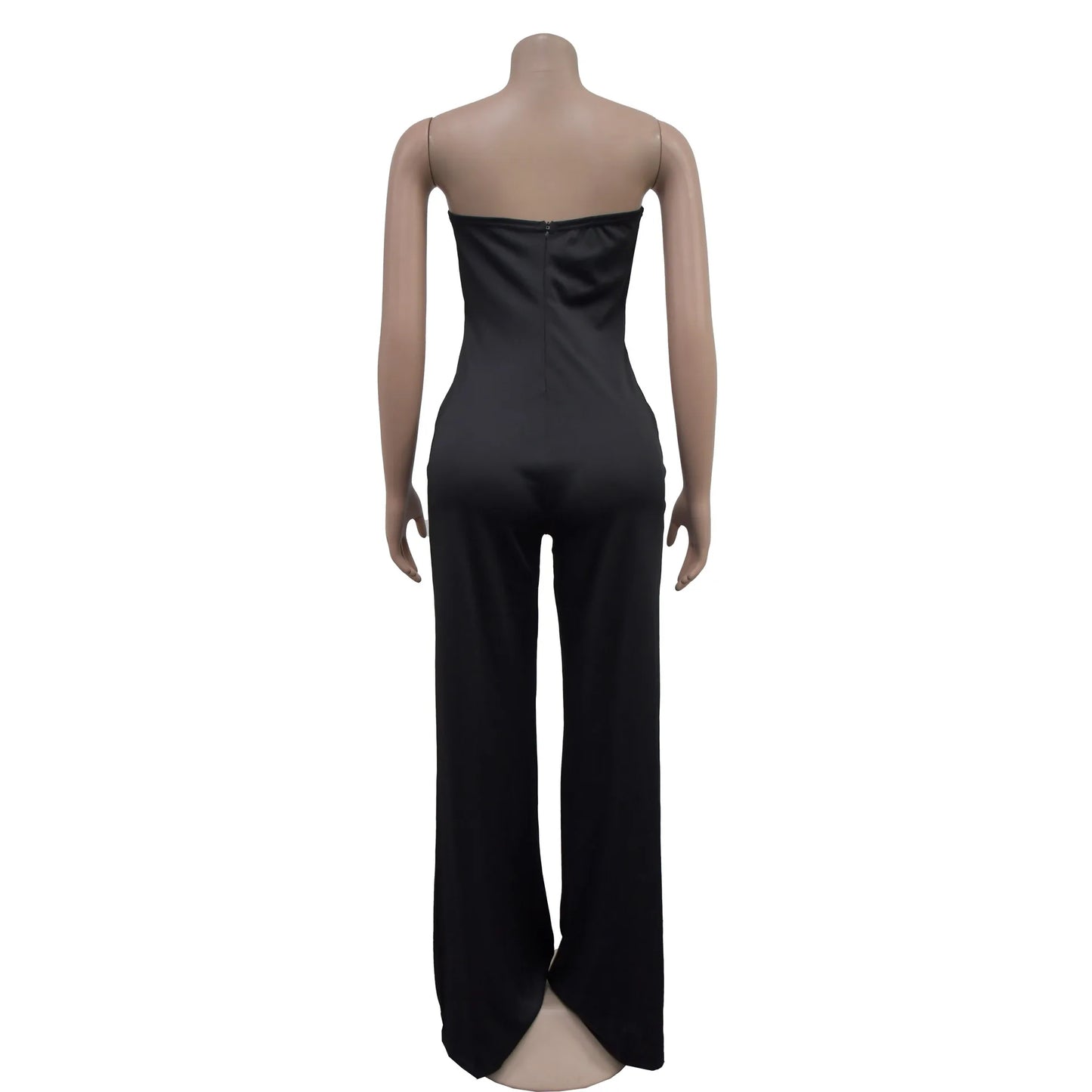 Summer Sexy Backless Women's Jumpsuit Fashionable Slim Fit Elegant Package hip Wide Leg Long Pants Female Party Jumpsuit 2025