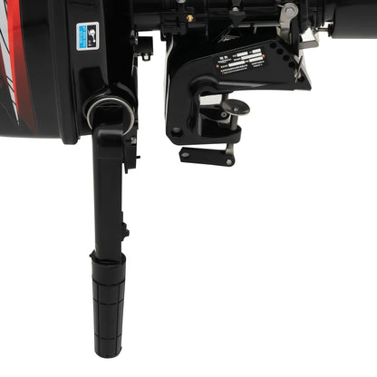 4-Stroke 6.5HP Outboard Motor 123CC, Gasoline Engine with with CDI Ignition & Water-cooling System for Inflatable Fishing Boat