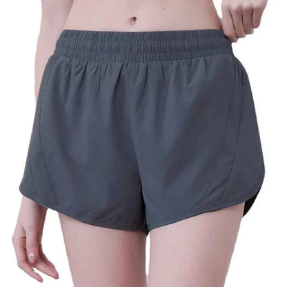 Women's Anti-Explosion 2 in 1 Sports Shorts Quick Dry Running Yoga Shorts Summer Thin Athletic Outdoor Shorts
