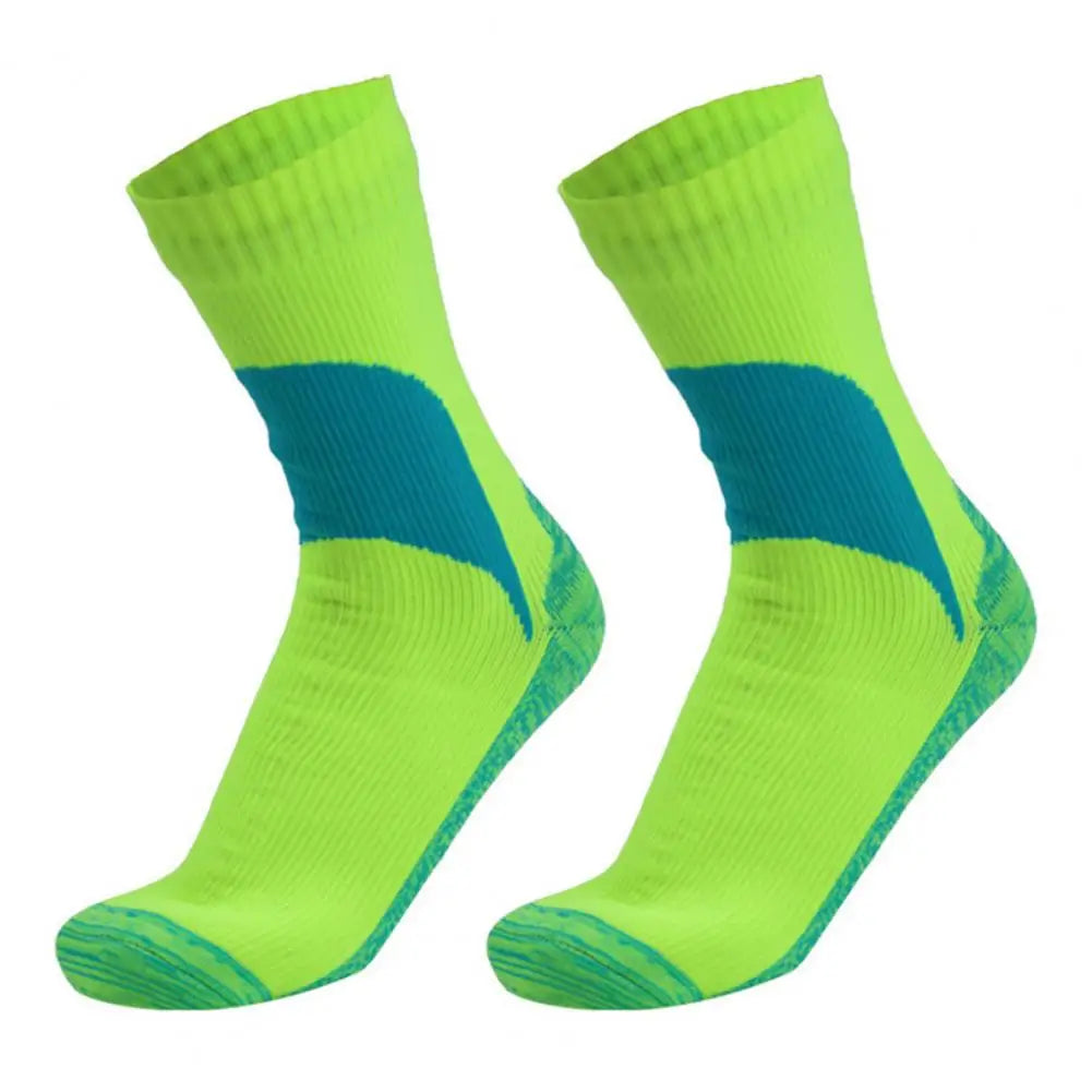 1 Pair Waterproof Hiking Socks Elastic Breathable Mid-Tube Skiing Socks Soft Foot Protection Wading Skiing Socks For Winter