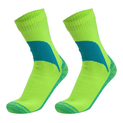 1 Pair Waterproof Hiking Socks Elastic Breathable Mid-Tube Skiing Socks Soft Foot Protection Wading Skiing Socks For Winter