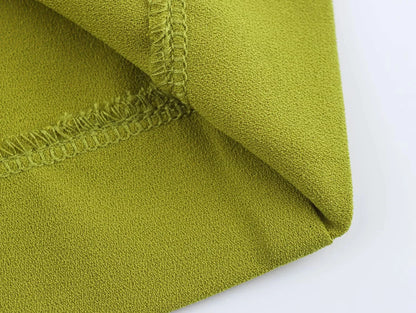 KONDALA 2025 Fall Winter Elegant Green Office Lady Suits Fashion Sashes Shrug Single Breasted Straight Blazers Chic Flare Pants