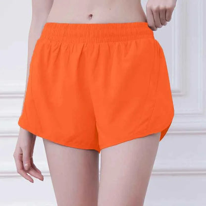 Women's Anti-Explosion 2 in 1 Sports Shorts Quick Dry Running Yoga Shorts Summer Thin Athletic Outdoor Shorts