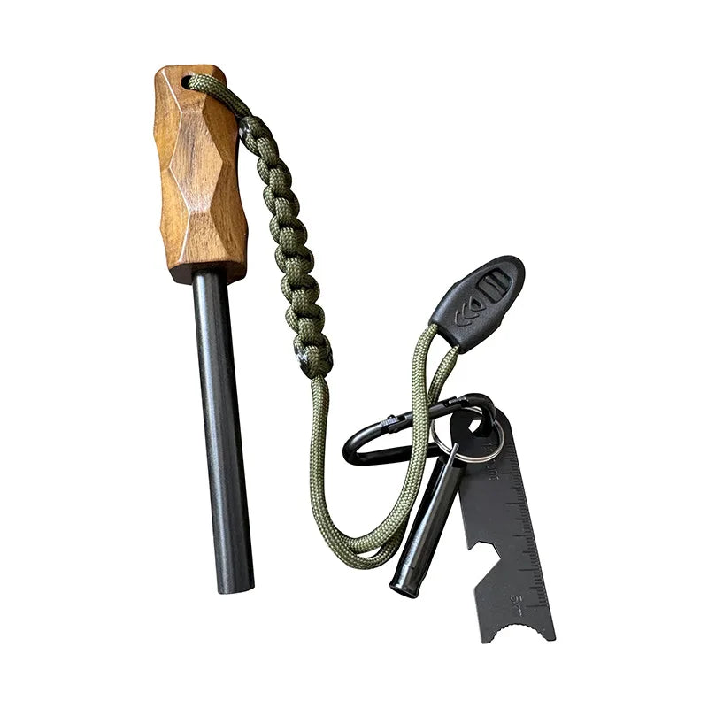 Magnesium Flint Rod Fire Starter – Portable Emergency Fire Steel Kit Lighters for Camping & Hiking