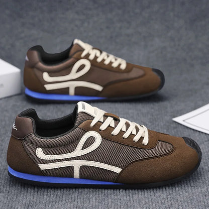 Men's Sporty Casual Shoes Summer 2025 New Model Large Size 45 Canvas Face Youth Student Breathable Leather plus Net Cloth