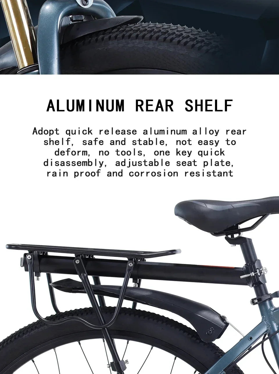 Ebike AKEZ 1000W CityElectricBike Detachable 13Ah Battery Electric Bike 60 Mile Range Dual Disc Brake Alloy Electric Bike