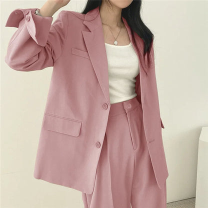 Fall Fashion Long Sleeve Blazer Mujer Pant Sets Blazers Women 2024 Casual Womens 2 Piece Outfit Set Suits Outwear