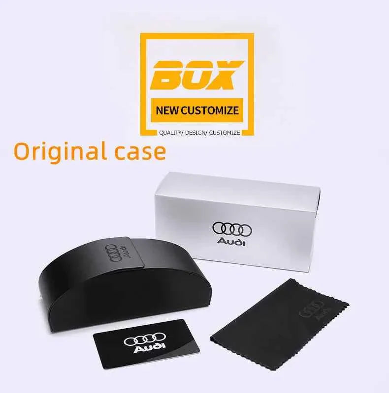 Audi Sunglasses Polarized UV400 Driving Sunglasses for Men/Women Square Frame Glasses Wholesale Gift for Auto Enthusiasts 5571