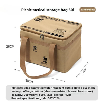 Outdoor folding storage box, picnic camping storage box, tableware, kitchenware,    large capacity