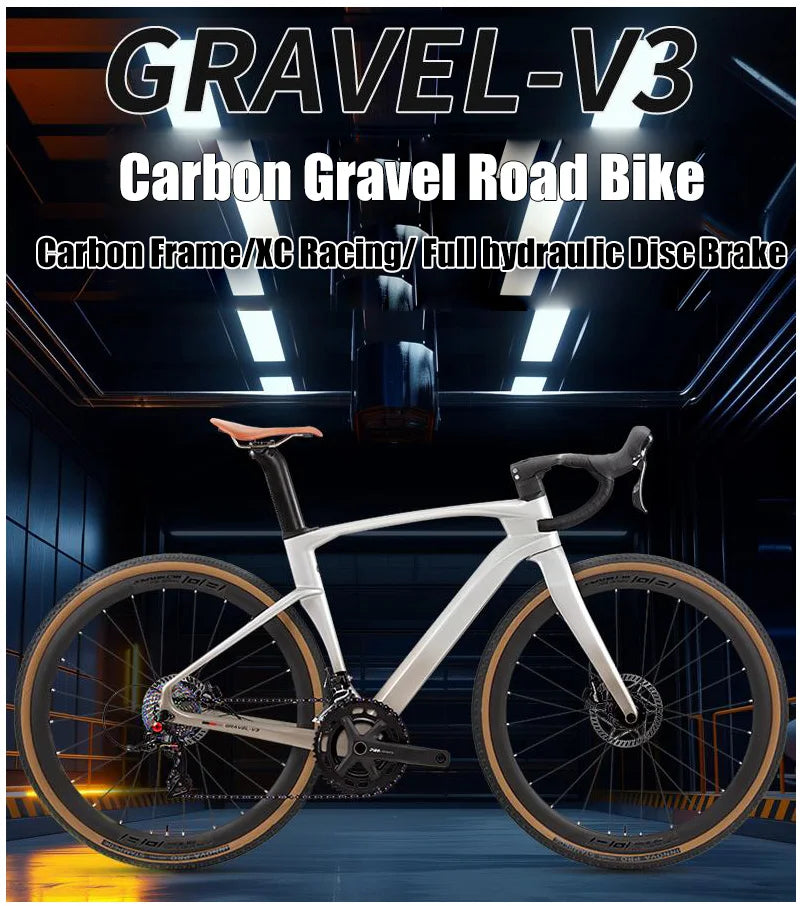 Twitter Carbon Wireless Gravel V3 Gravel Bike 700*40C WheelTop GEX-13S Electronic Road Disc Bicycle With 50mm Carbon Wheelsets