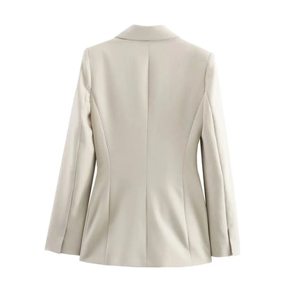 KONDALA 2026 Spring Summer Elegant Office Lady Solid Suits Fashion Slim Single Button Shrug Blazers Chic Zipper Flare Pants