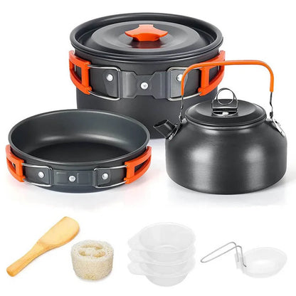 Aluminum Camping Cooking Set – Nonstick, Lightweight, Serves 2–3, 2 Package Options