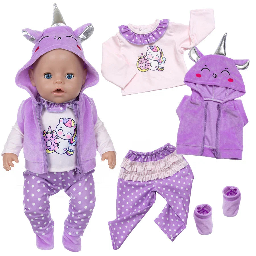 2023 New Cute frog Suits Fit For 43cm Baby Doll 17 Inch Reborn Baby Doll Clothes