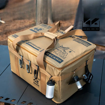 Outdoor folding storage box, picnic camping storage box, tableware, kitchenware,    large capacity