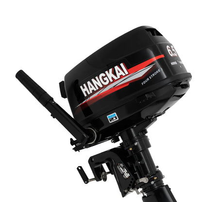 4-Stroke 6.5HP Outboard Motor 123CC, Gasoline Engine with with CDI Ignition & Water-cooling System for Inflatable Fishing Boat