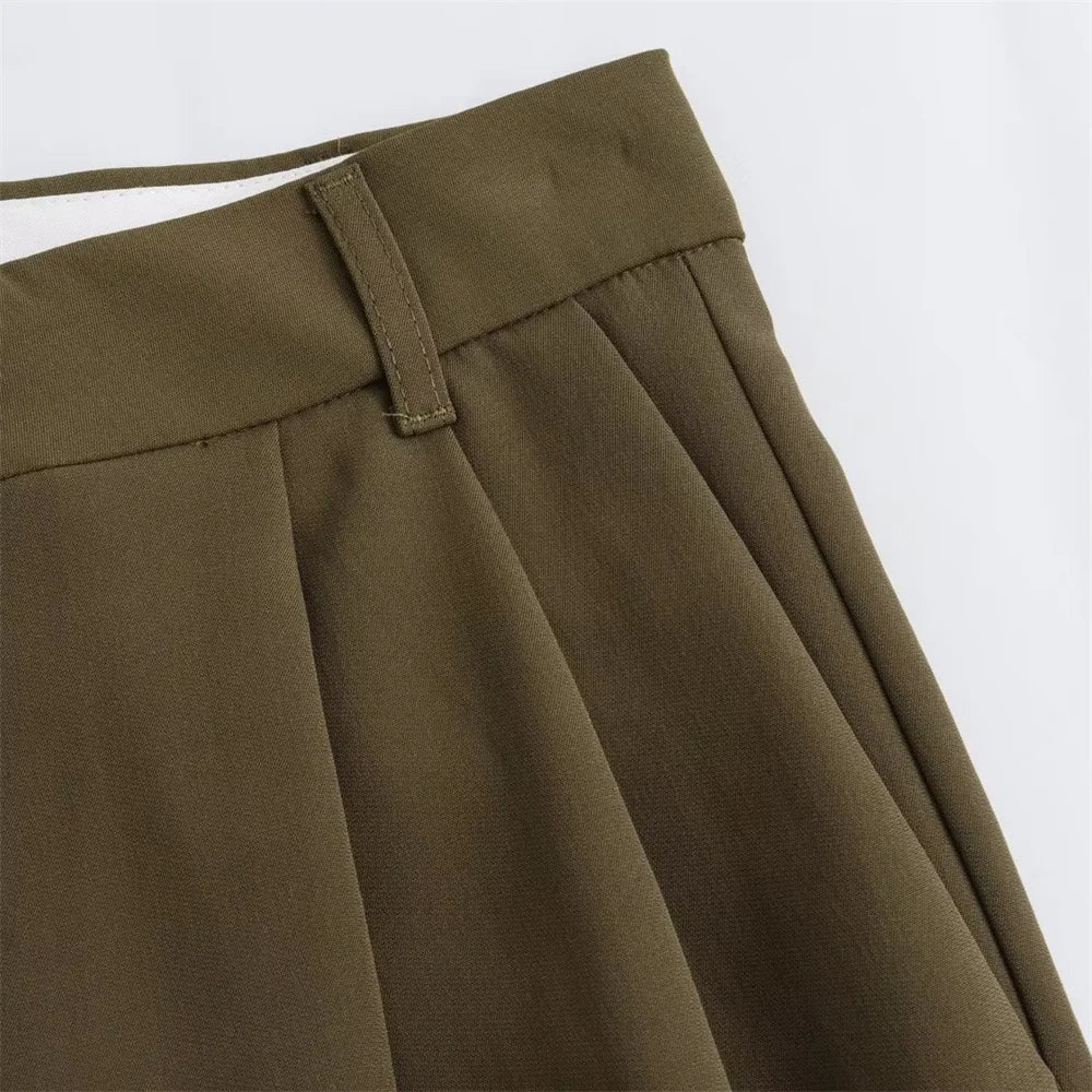 Autumn/Winter New Women's Wear New Fashion Style Slim Fit Short Tank Top Vest Wide Leg Pants Set