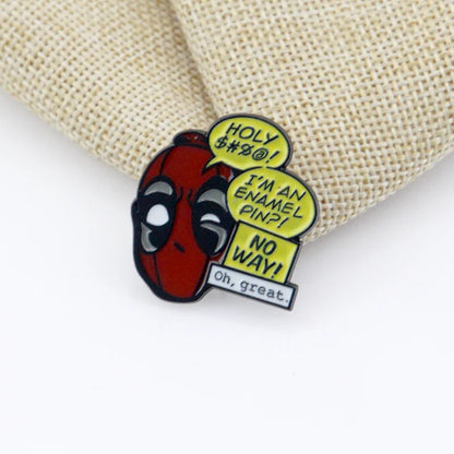 Marvel Deadpool Shirt Brooch Enamel Pins Metal Broches for Men Boy Badge Pines Metalicos Brosche Accessories