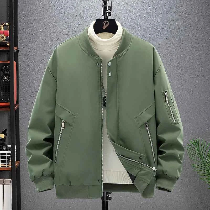 Men's Outdoor Sports and Leisure Windproof Breathable Thick Cotton Baseball Jacket Fashionable Cool Warm Cotton Jacket