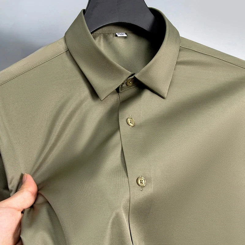 Slim Fit Anti-Wrinkle Men's Dress Shirt - Perfect for Any Occasion, Sizes S-6XL