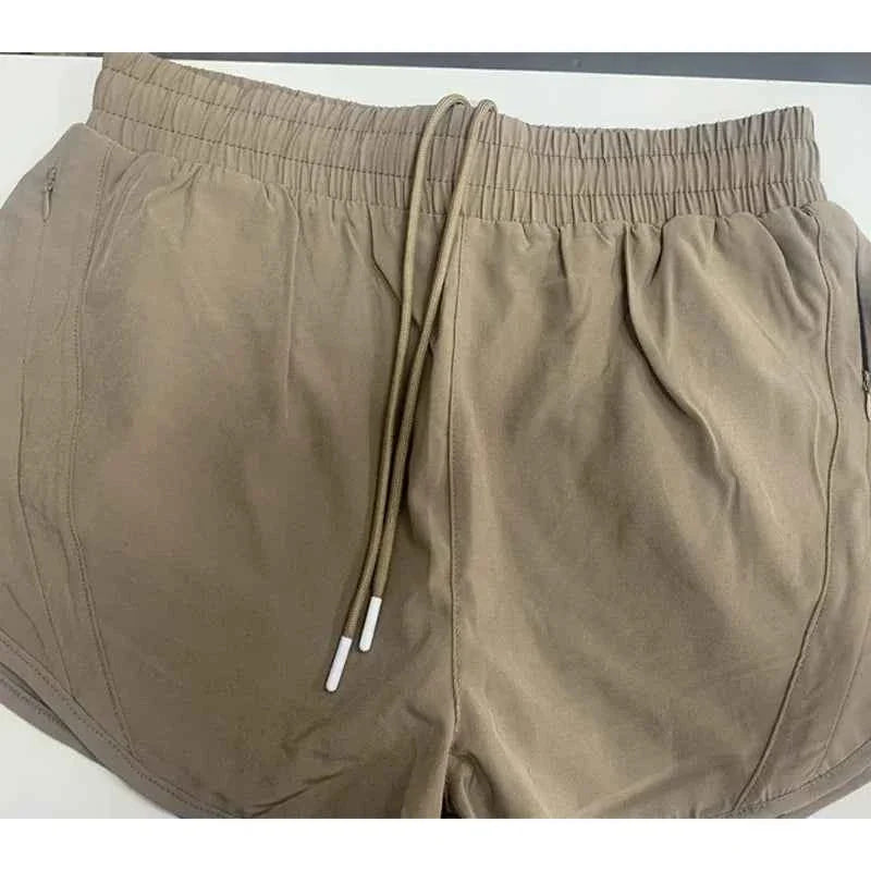 Women's Anti-Explosion 2 in 1 Sports Shorts Quick Dry Running Yoga Shorts Summer Thin Athletic Outdoor Shorts