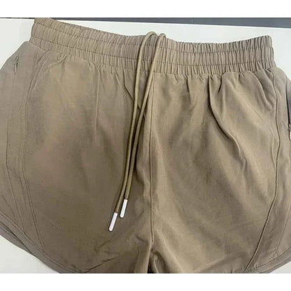 Women's Anti-Explosion 2 in 1 Sports Shorts Quick Dry Running Yoga Shorts Summer Thin Athletic Outdoor Shorts