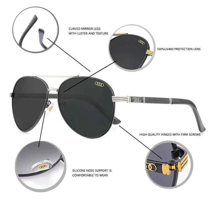 Audi  편광선글라스 UV400 Polarized Sunglasses for Men Women Motorcycle Glasses Anti-Glare Outdoor Adventure Shades 5012