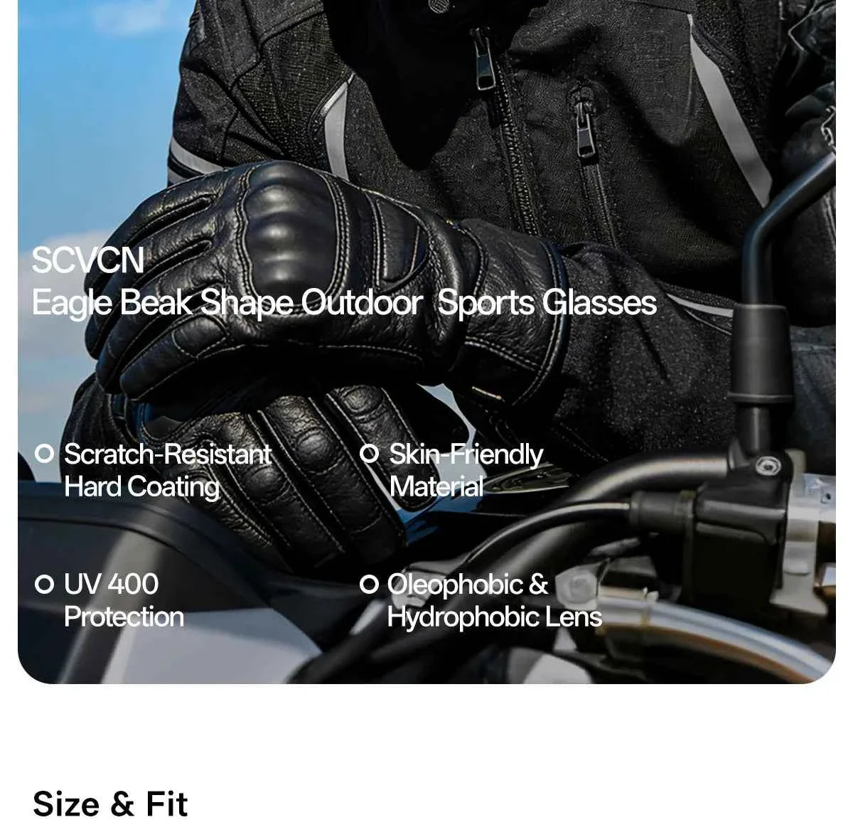 SCVCN New Eagle Beak Fashion Sunglasses Outdoor Cycling Climbing Glasses UV400 for Men Road Bike Women Sports Hiking Eyewear