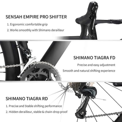 SAVA EX7-S 2026 Adult Road Bike, Aluminum Frame, TIAGRA R4700 20-Speed Drivetrain, 700C Adults Bicycle