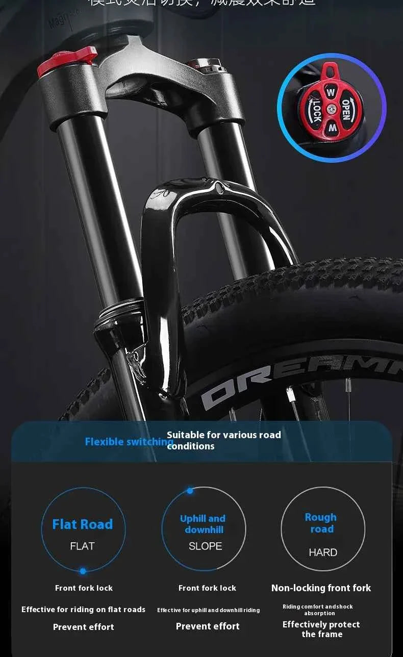Magnesium Alloy26Inch mountain bike for adults men women, teenagers, and students33Speed Bike Disc Brake Shock Absorption