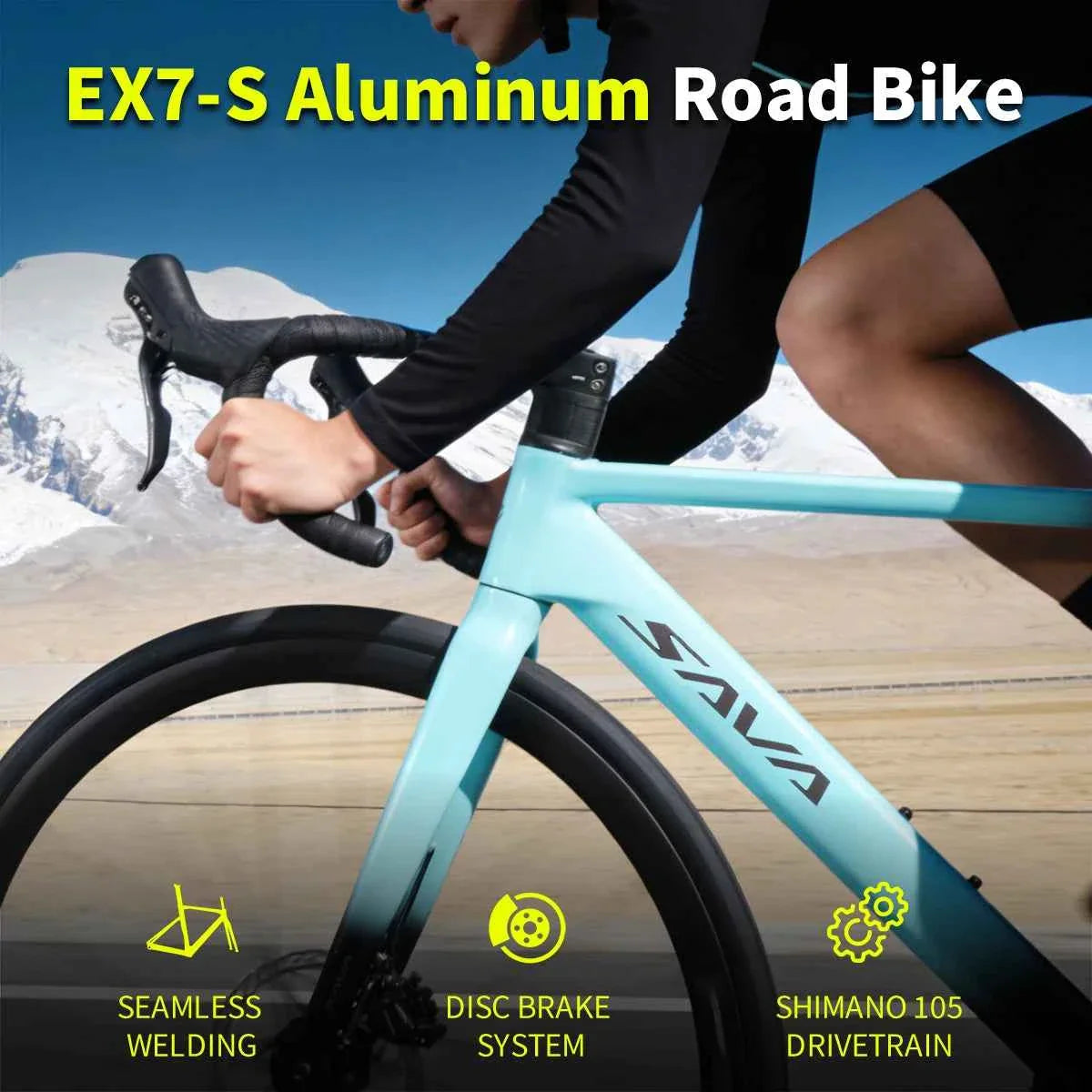 SAVA EX7-S 2026 Adult Road Bike, Aluminum Frame, TIAGRA R4700 20-Speed Drivetrain, 700C Adults Bicycle