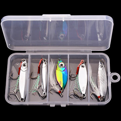 5pcs Metal VIB Wobbler Fishing Lure Set – 3g/10g/15g Sinking Hard Bait for Sea & Freshwater Fishing