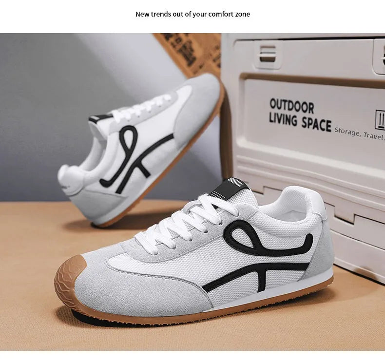 Men's Sporty Casual Shoes Summer 2025 New Model Large Size 45 Canvas Face Youth Student Breathable Leather plus Net Cloth