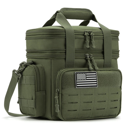Men's Tactical Insulated Lunch Cooler Bag – Expandable 18L, Leak-Proof