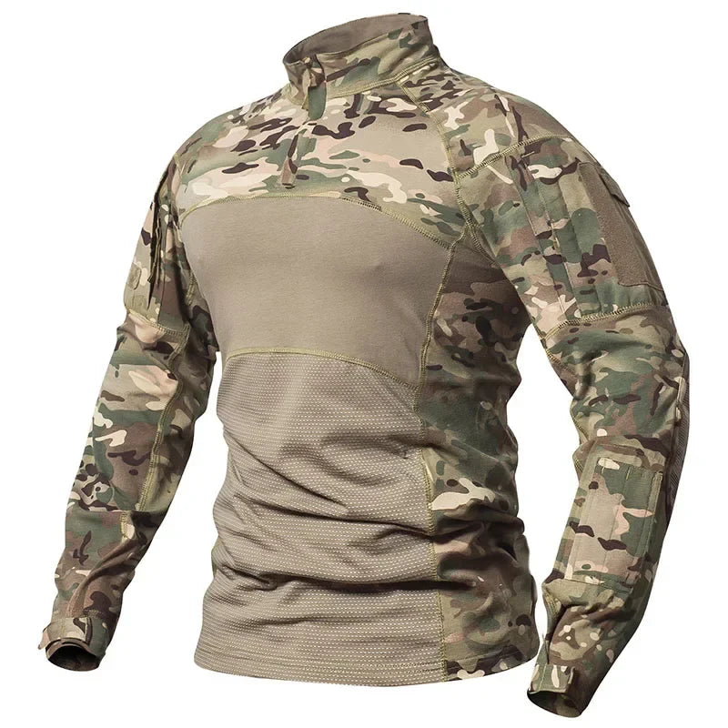 Men's Camouflage Hunting Combat T-Shirt – Tactical Outdoor Tee