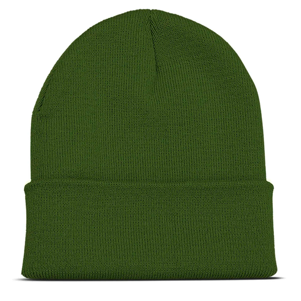 Custom Embroidery Design Logo Text Name Beanies Hats for Men Women Warm Winter Knit Cuff Beanie Cap Wholesale Dropshipping