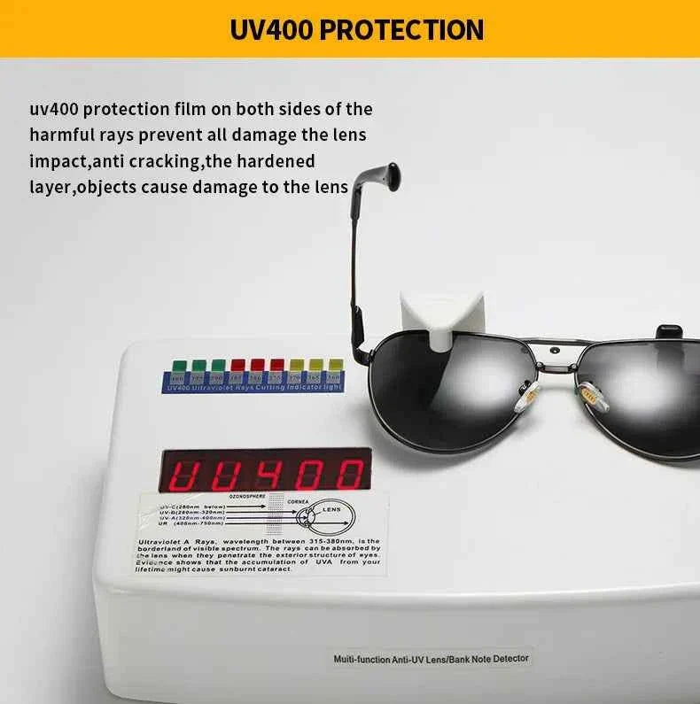 Audi UV400 Polarized AntiGlare Retro Flight Sunglasses Glasses for Motorcycle Classic FrogEye Outdoor Glasses Men Women 558