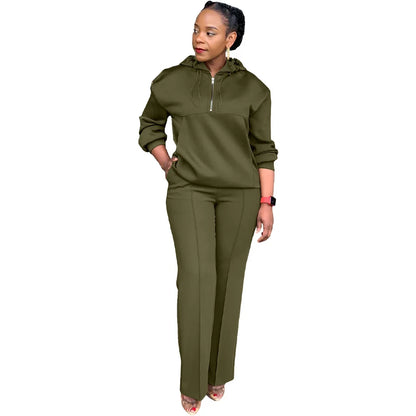 CM.YAYA Long Sleeve Women Set Loose Long Sleeve Hoodies Pant Suits 2024 Spring 2 Two Piece Sets Sporty Tracksuits Street Outfits