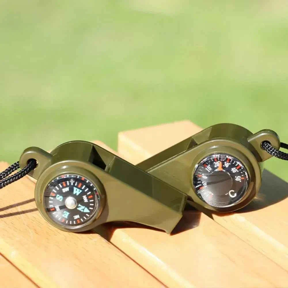 3-in-1 Outdoor Emergency Whistle with Compass & Thermometer